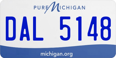MI license plate DAL5148