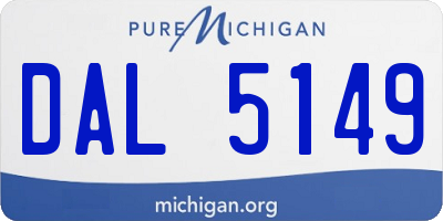 MI license plate DAL5149