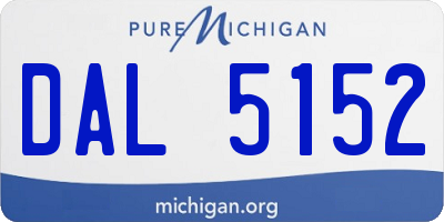 MI license plate DAL5152