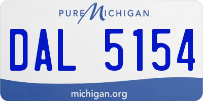 MI license plate DAL5154