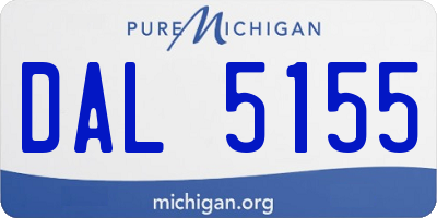 MI license plate DAL5155