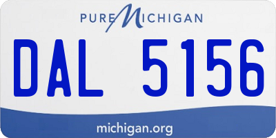 MI license plate DAL5156