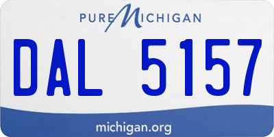 MI license plate DAL5157