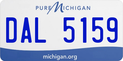 MI license plate DAL5159