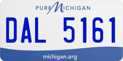 MI license plate DAL5161