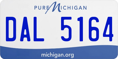 MI license plate DAL5164