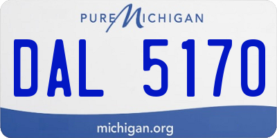 MI license plate DAL5170