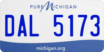 MI license plate DAL5173