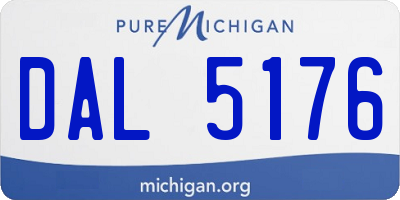 MI license plate DAL5176