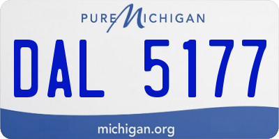 MI license plate DAL5177