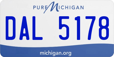 MI license plate DAL5178