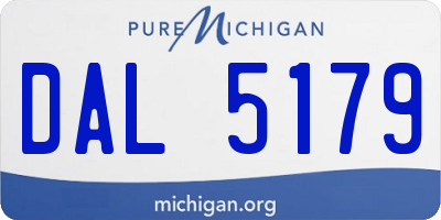 MI license plate DAL5179