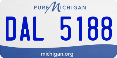 MI license plate DAL5188