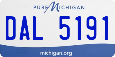 MI license plate DAL5191