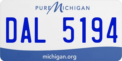 MI license plate DAL5194