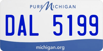 MI license plate DAL5199