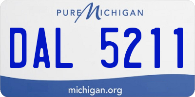 MI license plate DAL5211
