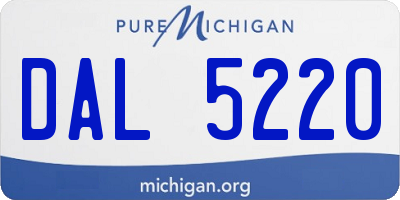 MI license plate DAL5220