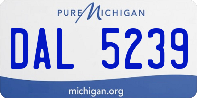 MI license plate DAL5239