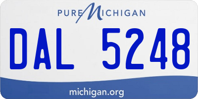 MI license plate DAL5248