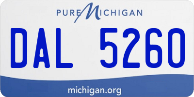 MI license plate DAL5260