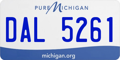 MI license plate DAL5261