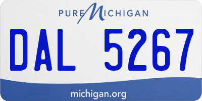 MI license plate DAL5267