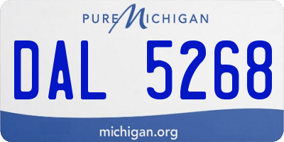 MI license plate DAL5268