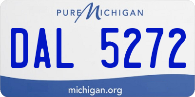 MI license plate DAL5272