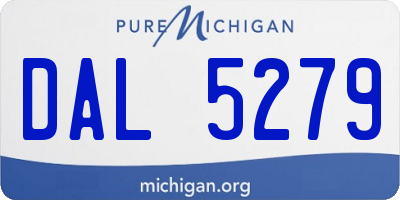 MI license plate DAL5279