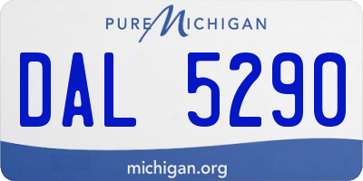 MI license plate DAL5290