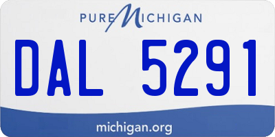 MI license plate DAL5291