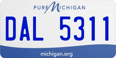MI license plate DAL5311