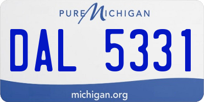 MI license plate DAL5331