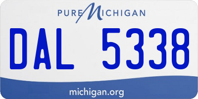 MI license plate DAL5338