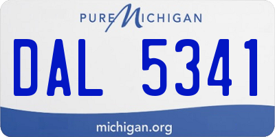 MI license plate DAL5341