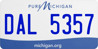 MI license plate DAL5357