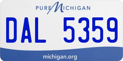 MI license plate DAL5359