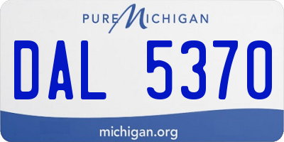 MI license plate DAL5370