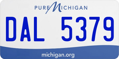 MI license plate DAL5379