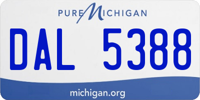 MI license plate DAL5388