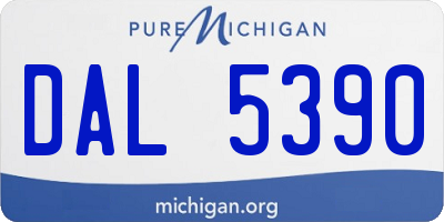 MI license plate DAL5390