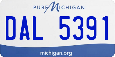 MI license plate DAL5391