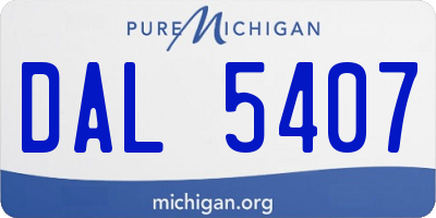 MI license plate DAL5407