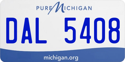 MI license plate DAL5408