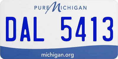 MI license plate DAL5413