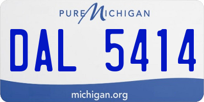 MI license plate DAL5414