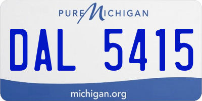 MI license plate DAL5415