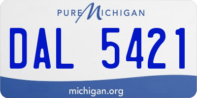MI license plate DAL5421