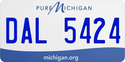 MI license plate DAL5424